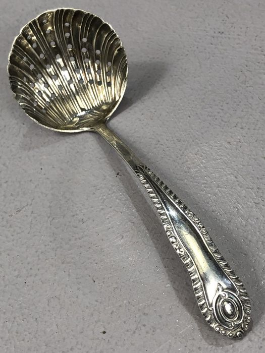 Good collection of silver salt spoons (6) two silver hallmarked pickle forks and a hallmarked silver - Image 4 of 5