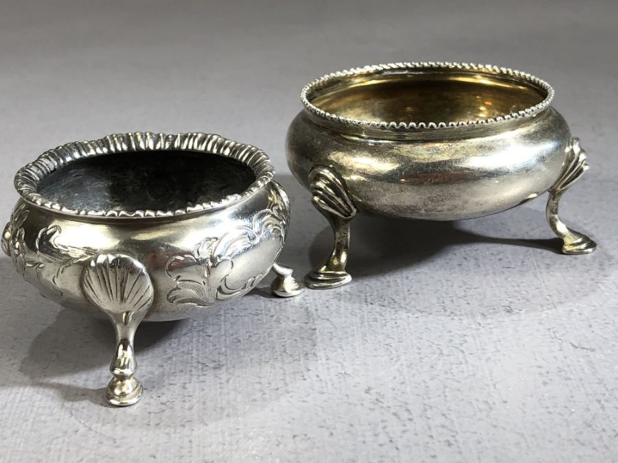 Hallmarked silver items to include Silver salts and a cruets (7) - Image 7 of 8