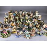 Large collection of figurines mostly Leonardo collection including Christine Haworth