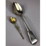 George III1808 by maker Richard Crossley & George Smith IV silver basting spoon and a ornate