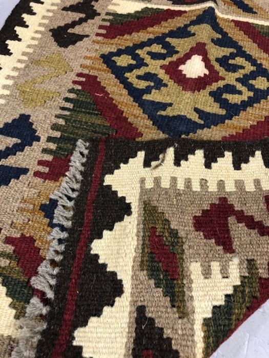 Maimana Kilim rug, approx 78cm x 61cm - Image 3 of 3