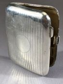 Silver hallmarked cigarette box Birmingham by maker F.D approx 6.5 x 8cm & 67g