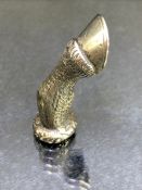 Silver coloured Hoof shaped pipe tamper approx 3.5cm long