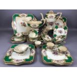 Myotts Royal Crown Staffordshire 'Bouquet' design tea and coffee service to include tea pot, sugar