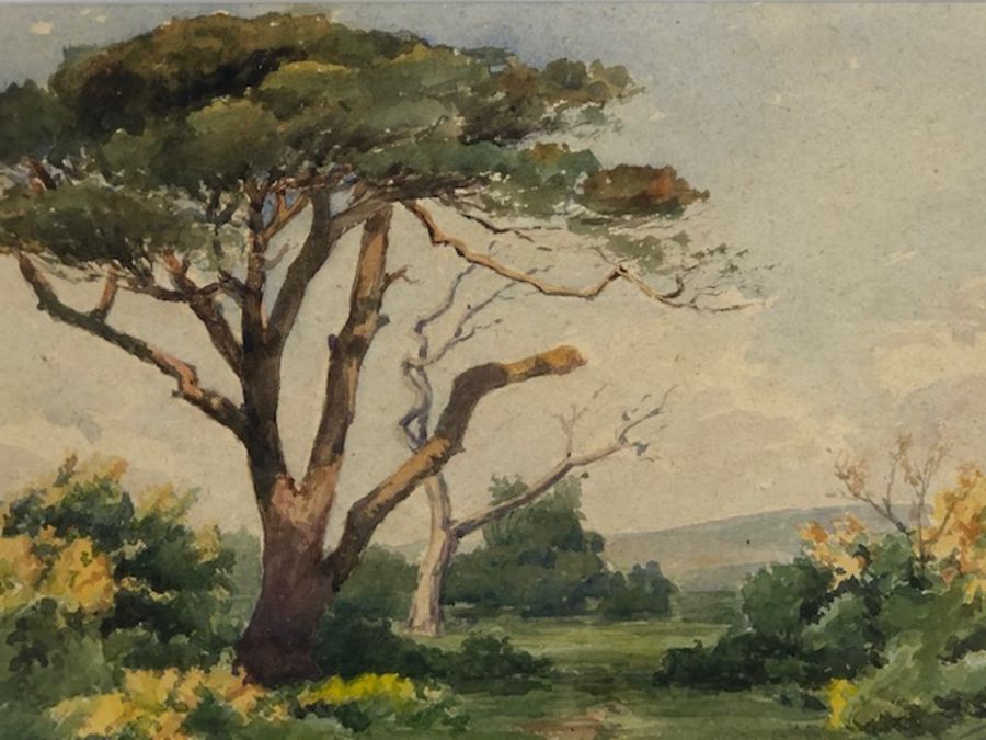 FRANK BAKER (1873-1941), three framed watercolours of landscapes, signed and inscribed, the - Image 9 of 10