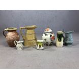 Collection of ceramics to include jugs, vases etc