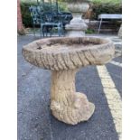 Small garden bird bath, approx 40cm tall