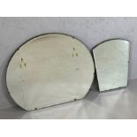 Two Art Deco / Art Nouveau mirrors, the largest approx 56cm in diameter