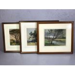 FRANK BAKER (1873-1941), three framed watercolours of landscapes, signed and inscribed, the
