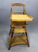 Vintage metamorphic child's high chair