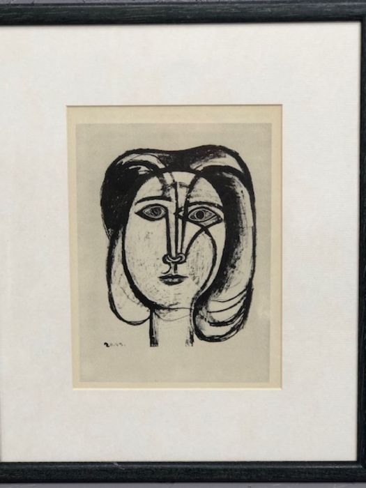 Good collection of pictures and prints, mostly portraits, including Picasso lithograph, pencil - Image 4 of 7