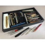 Large collection of fountain pens, ball pens and propelling pencils, to include Osmirod, Platinum,