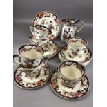 Collection of Mason's Blue Mandalay pattern tea ware to include six cups and saucers, four medium