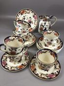 Collection of Mason's Blue Mandalay pattern tea ware to include six cups and saucers, four medium