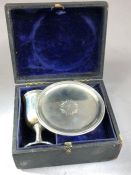 Victorian Silver three piece cased and fully hallmarked travelling communion set, comprising