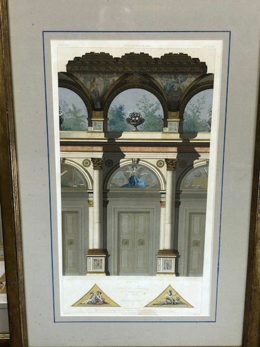 Pair of framed architectural drawings of the 'Hotel de Ville De Paris', each approx 33cm x 52cm - Bild 2 aus 5