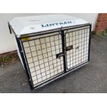 Lintran pet transit box, dual section, approx 94cm x 87cm x 70cm