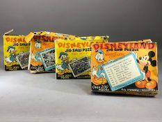 Four Vintage 1950s Disneyland Welcome Jigsaw Puzzles: No.7 Pinocchio & Jiminy under the Sea, No.14