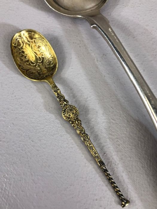 George III1808 by maker Richard Crossley & George Smith IV silver basting spoon and a ornate - Image 2 of 4