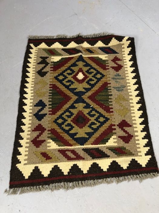 Maimana Kilim rug, approx 78cm x 61cm
