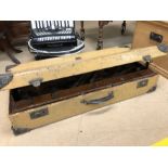 Vintage wooden carpenters chest with contents to include a variety of vintage wooden planes etc,