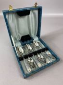 Silver hallmarked Spoons box of six hallmarked for Newcastle early 19th century maker AR /AB