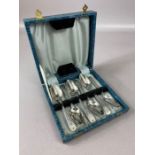Silver hallmarked Spoons box of six hallmarked for Newcastle early 19th century maker AR /AB