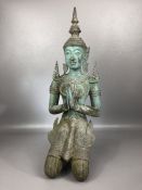 Decorative Cambodian deity / praying figure, approx 56cm in height