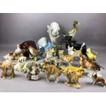 Large collection of animal figurines