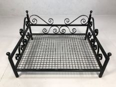 Wrought iron dog's bed, individually made in blacksmith's forge, approx 76cm wide x 61cm deep