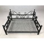 Wrought iron dog's bed, individually made in blacksmith's forge, approx 76cm wide x 61cm deep