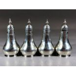 Set of four hallmarked silver condiments each approx 7cm tall and by Atkin Brothers approx 80g