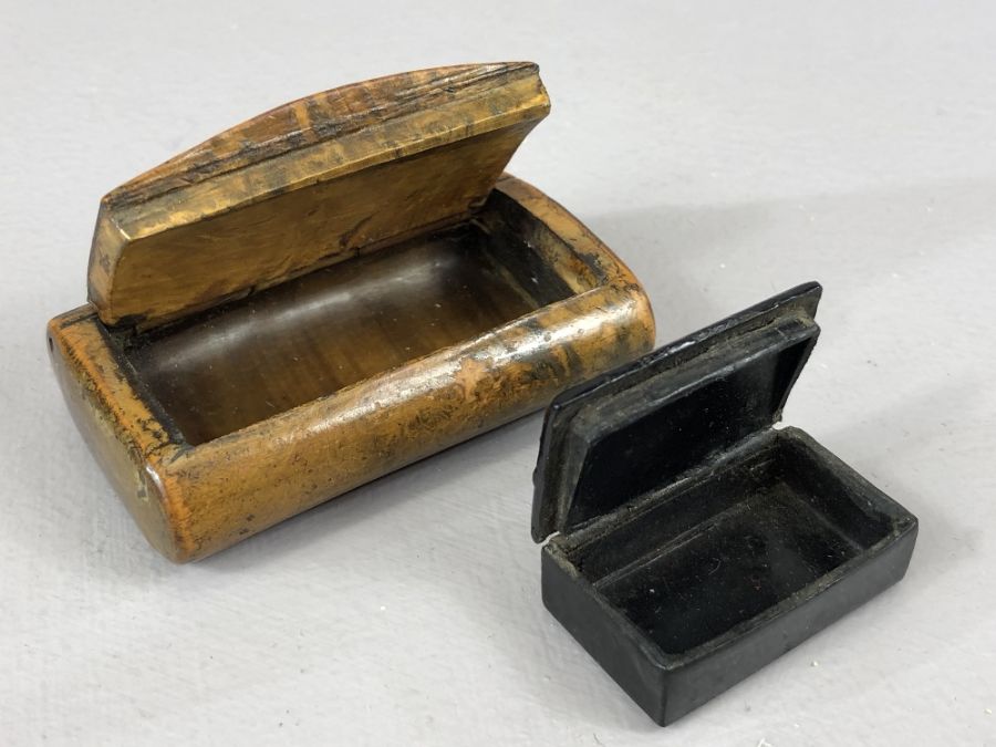 Two Georgian snuff boxes each with hinged lids - Image 2 of 3