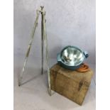 Vintage boxed British Bullfinch floodlight with tripod stand