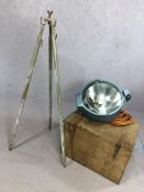 Vintage boxed British Bullfinch floodlight with tripod stand