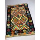 Chobi Kilim rug, approx 129cm x 89cm