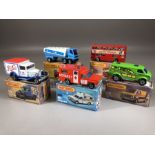 Five boxed Matchbox diecast model vehicles:17 The Londoner, 38 Model 'A' Van, Superfast 41