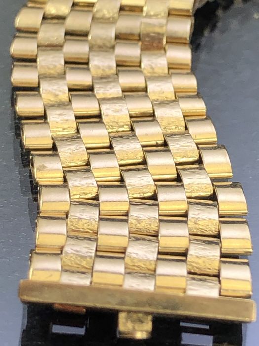 9ct Gold Graduated flat link necklace (27g) and wide (18mm) 9ct gold bracelet (24g) - Bild 9 aus 11
