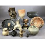 Collection of ceramics / pottery /artefacts of varying ages and origins to include a Genucilia