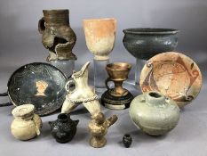 Collection of ceramics / pottery /artefacts of varying ages and origins to include a Genucilia