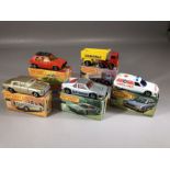 Five boxed Matchbox diecast model vehicles: Superfast 7 VW Golf, 12 Citroen CX, 30 Artic Truck,