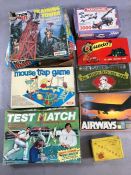 Collection of Vintage games to include Action Man Training Tower; Meccano 3000, Mah-jong; Cluedo;