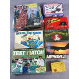 Collection of Vintage games to include Action Man Training Tower; Meccano 3000, Mah-jong; Cluedo;