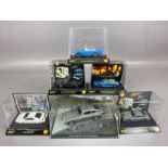 Collection of cased 007 James Bond Die-cast car models, produced by Shell along with a Fabbri