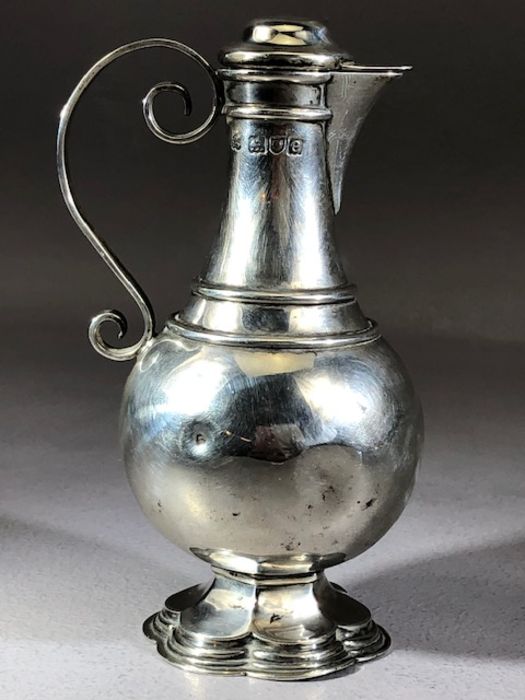 Silver hallmarked jug with silver and cork stopper London 1900 by maker Wakely & Wheeler (James - Image 2 of 7