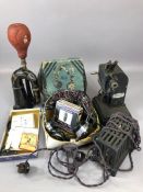 Collection of vintage items to include Bingoscope projector with a small number of films including