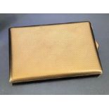 14ct Gold Cigarette case makers mark for BS & G, hinged lid with internal sprung clip approx 11.5