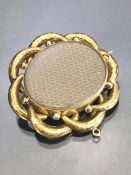 Victorian Gold coloured mourning brooch