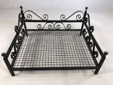 Wrought iron dog's bed, individually made in blacksmith's forge, approx 76cm x 60cm x 40cm