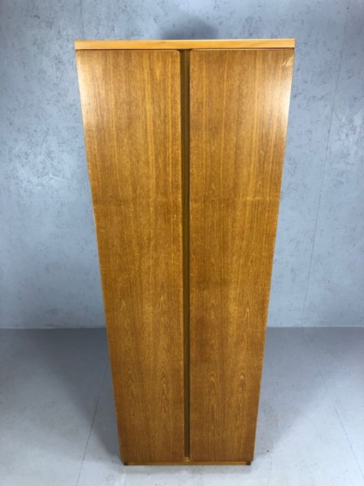 Mid Century style two door single wardrobe, approx 56cm x 54cm x 168cm tall - Image 2 of 4